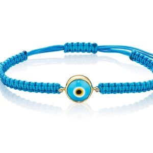 Elena Votsi Greek 14kt Evil Eye String Bracelet